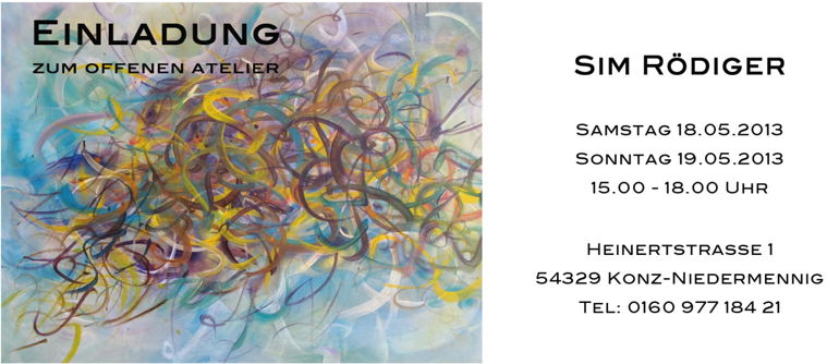 Einladung zum offenen atelier 18-05-2013